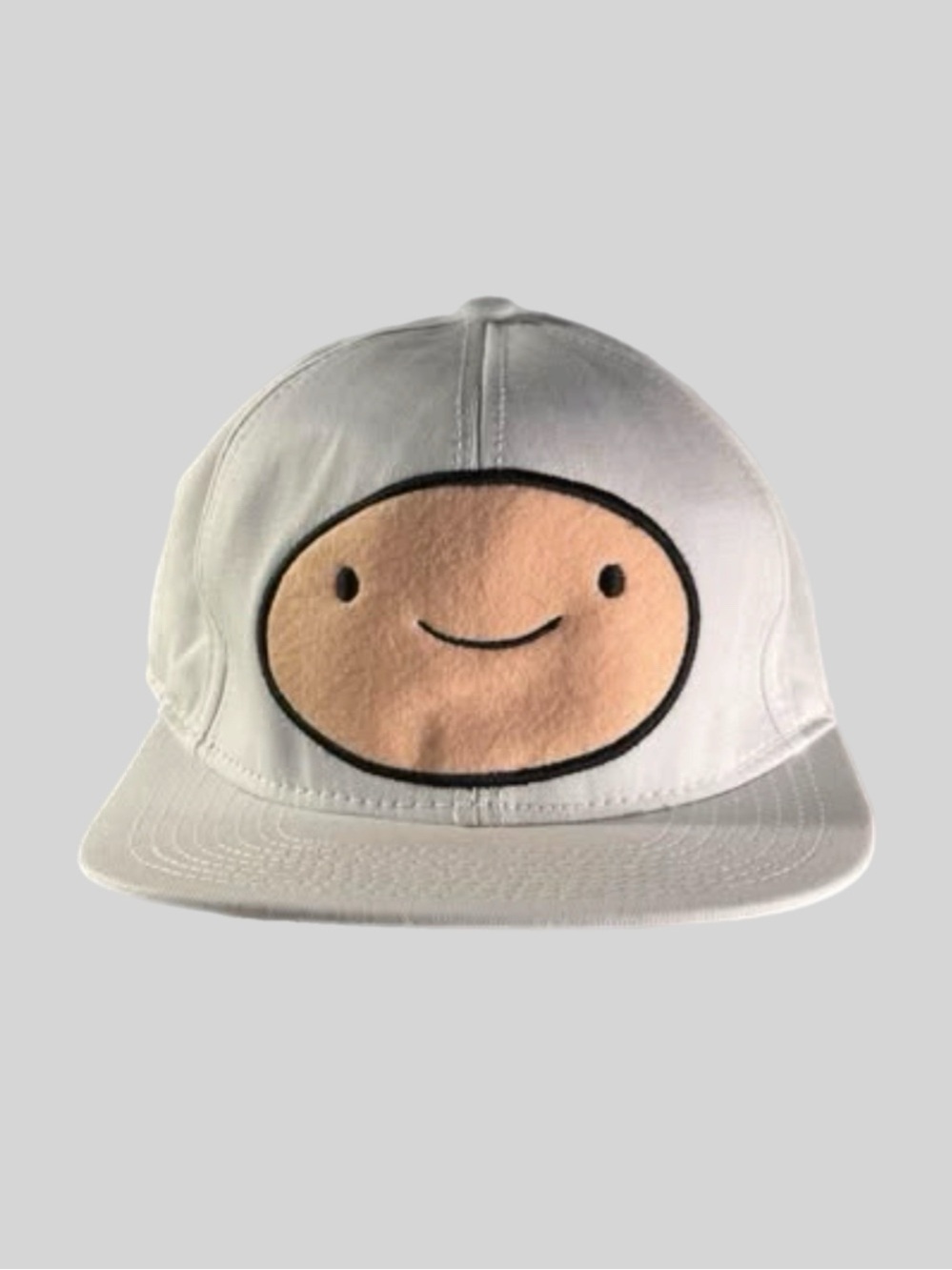Adventure Time Finn White Face Hat Snapback Cap Cartoon Network Vintage HTF